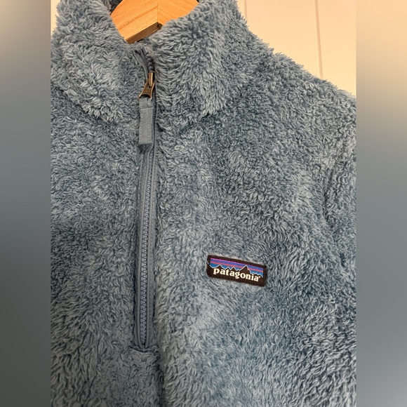 Patagonia Women's Los Gatos 1/4 Zip Sherpa Fleece Pullover Jacket Teal Blue S - Picture 3 of 9